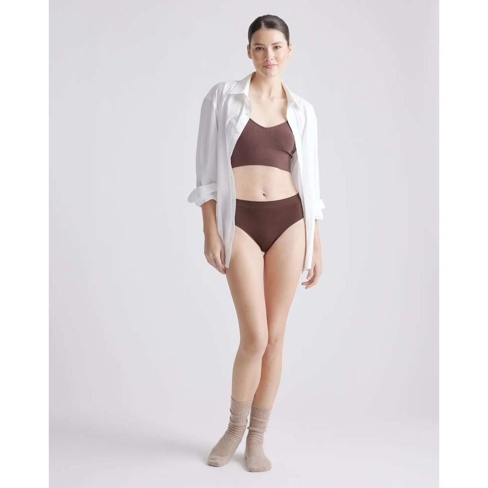 Quince Modal Womens Panties 6 Pack Cocoa Plum Briefs XS NWT